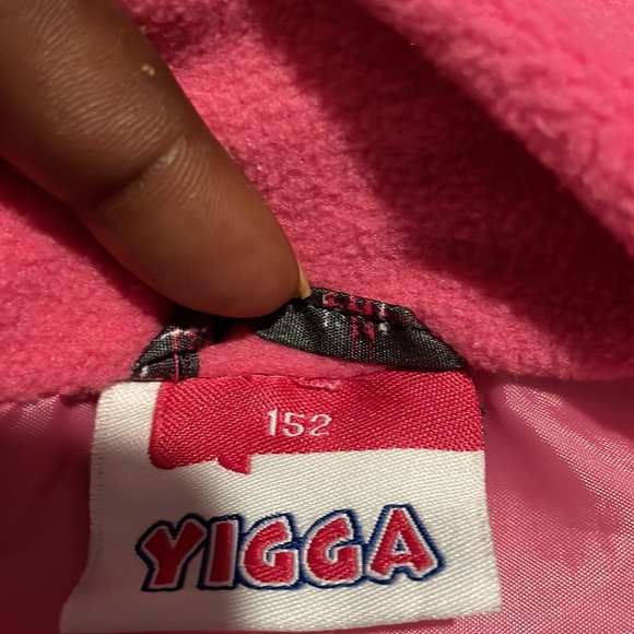 Yigga 152 girls jacket/ raincoat size 15 pink and black great condition - Picture 7 of 9